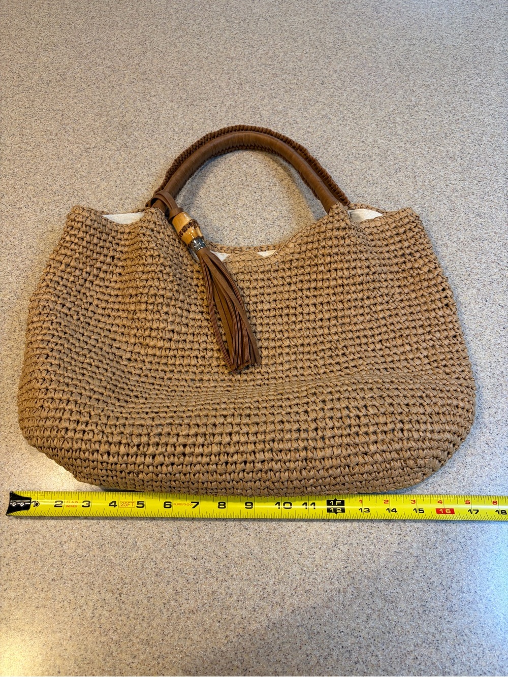 Tommy Bahama Tan Woven Raffia Hobo Bag - Picture 5 of 7